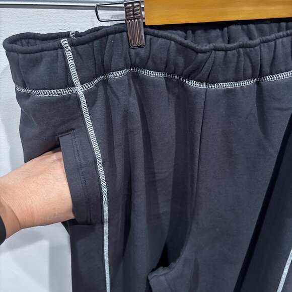 Athleta Women's Forever Fleece High Rise Jogger Black/Bone SZ: XL - Picture 4 of 10